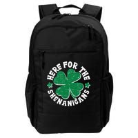 St Patricks Day Here For The Shenanigans Lucky Shamrock Clover Backpack