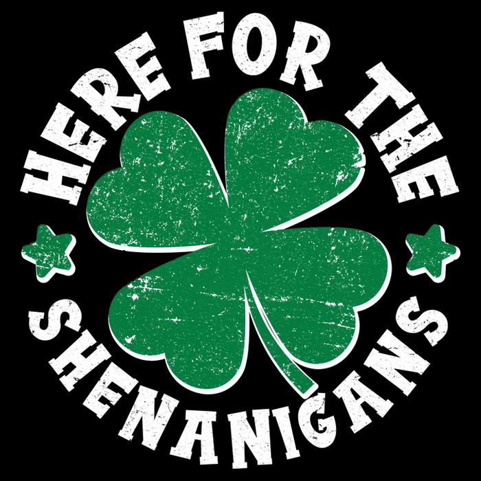 St Patricks Day Here For The Shenanigans Lucky Shamrock Clover 16 in Basic Backpack