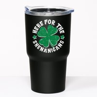 St Patricks Day Here For The Shenanigans Lucky Shamrock Clover Tumbler
