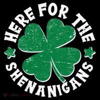 St Patricks Day Here For The Shenanigans Lucky Shamrock Clover Zip Tote Bag