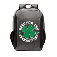 St Patricks Day Here For The Shenanigans Lucky Shamrock Clover Vector Backpack