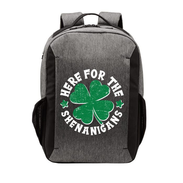 St Patricks Day Here For The Shenanigans Lucky Shamrock Clover Vector Backpack