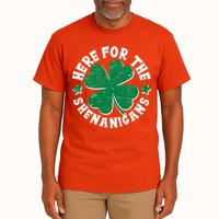 St Patricks Day Here For The Shenanigans Lucky Shamrock Clover Tall T-Shirt