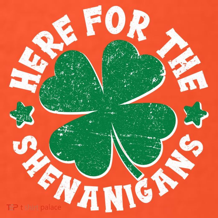 St Patricks Day Here For The Shenanigans Lucky Shamrock Clover Short Acrylic Beanie