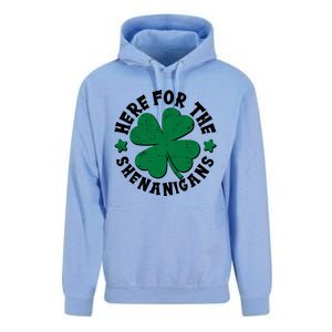 St Patricks Day Here For The Shenanigans Lucky Shamrock Clover Unisex Surf Hoodie