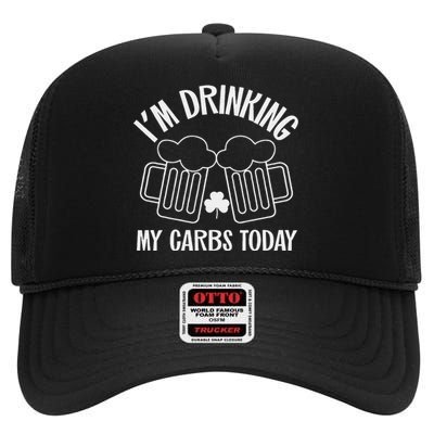 St Patricks Day Drinking My Carbs Today Keto Low Carb Beer High Crown Mesh Back Trucker Hat