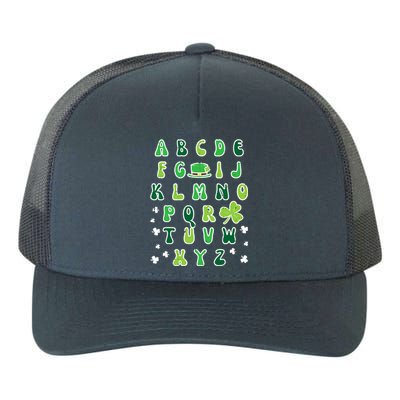 St Patricks Day ABC Alphabet Saint Pattys Paddys Teacher Yupoong Adult 5-Panel Trucker Hat