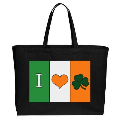 Saint Patrick's Day I Love Ireland Lucky Charmss Paddy's Day Cotton Canvas Jumbo Tote