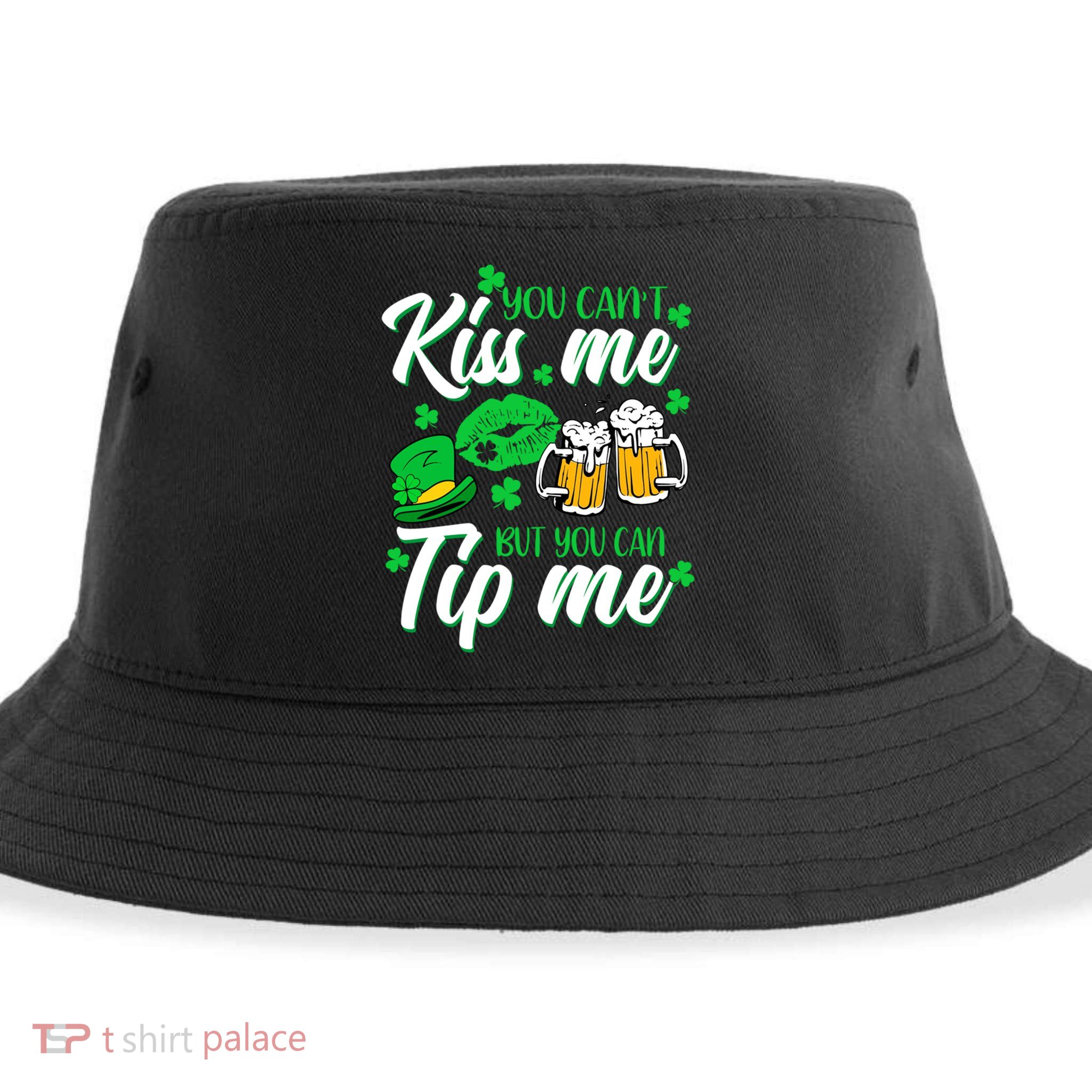 St Patrick's Day Lucky Shamrock Waitress Bartender Waiter Gift Sustainable Bucket Hat