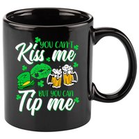 St Patrick's Day Lucky Shamrock Waitress Bartender Waiter Gift 11oz C Handle Ceramic Mug