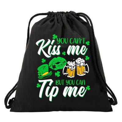 St Patrick's Day Lucky Shamrock Waitress Bartender Waiter Gift Drawstring Bag