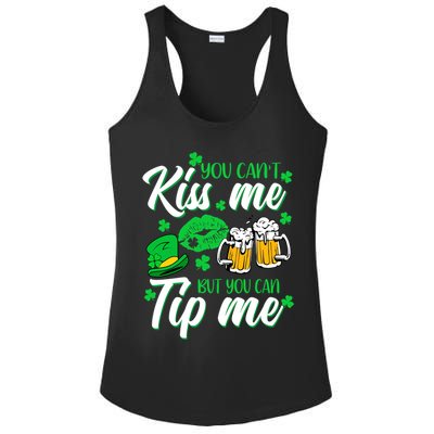 St Patrick's Day Lucky Shamrock Waitress Bartender Waiter Gift Ladies PosiCharge Competitor Racerback Tank