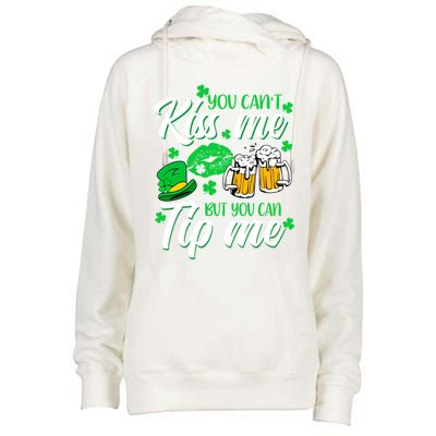 St Patrick's Day Lucky Shamrock Waitress Bartender Waiter Gift Womens Funnel Neck Pullover Hood