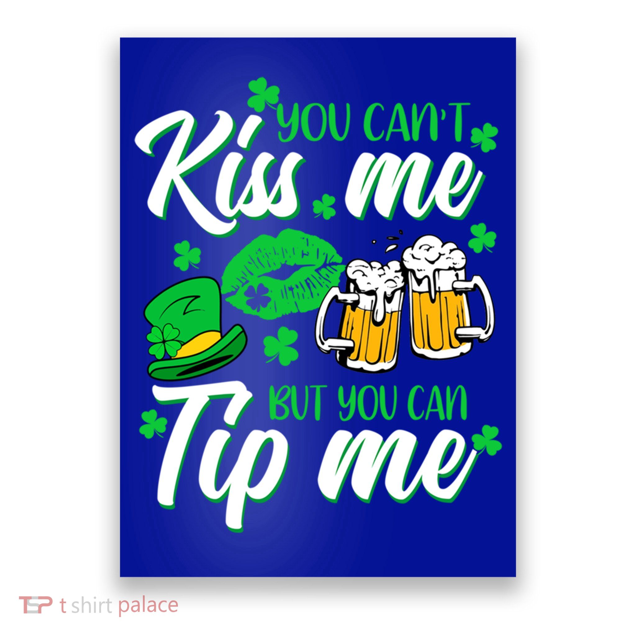 St Patrick's Day Lucky Shamrock Waitress Bartender Waiter Gift Poster