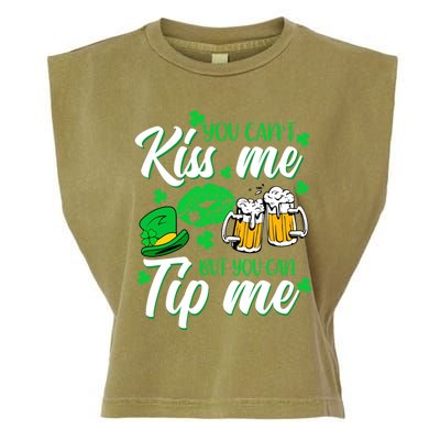 St Patrick's Day Lucky Shamrock Waitress Bartender Waiter Gift Garment-Dyed Women's Muscle Tee