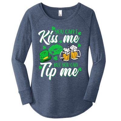 St Patrick's Day Lucky Shamrock Waitress Bartender Waiter Gift Women's Perfect Tri Tunic Long Sleeve Shirt