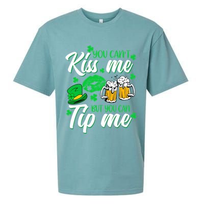 St Patrick's Day Lucky Shamrock Waitress Bartender Waiter Gift Sueded Cloud Jersey T-Shirt