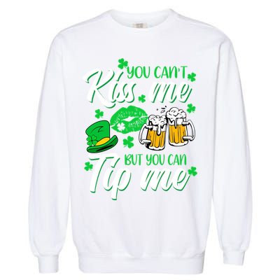 St Patrick's Day Lucky Shamrock Waitress Bartender Waiter Gift Garment-Dyed Sweatshirt