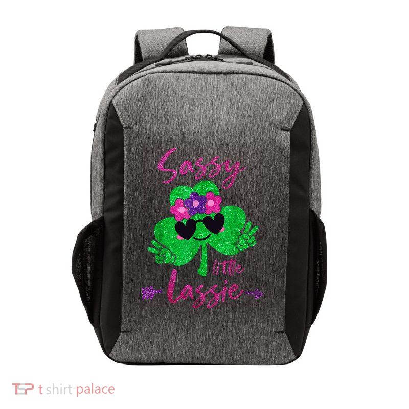 St Patricks Day Sassy Lassie Irish Girl Vector Backpack