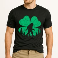 St Patricks Day Bigfoot Sasquatch Irish Clover Cooling Performance Crew T-Shirt