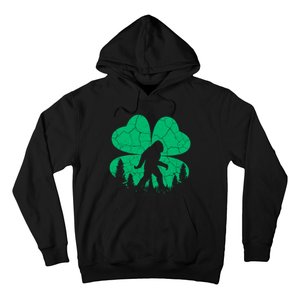 St Patricks Day Bigfoot Sasquatch Irish Clover Hoodie