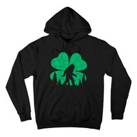 St Patricks Day Bigfoot Sasquatch Irish Clover Hoodie