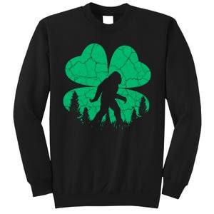 St Patricks Day Bigfoot Sasquatch Irish Clover Sweatshirt