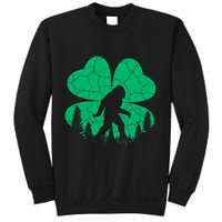 St Patricks Day Bigfoot Sasquatch Irish Clover Sweatshirt