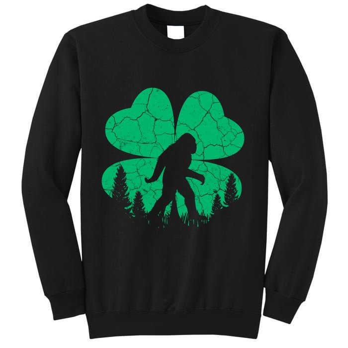 St Patricks Day Bigfoot Sasquatch Irish Clover Sweatshirt
