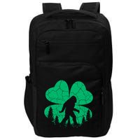 St Patricks Day Bigfoot Sasquatch Irish Clover Impact Tech Backpack