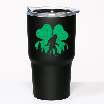 St Patricks Day Bigfoot Sasquatch Irish Clover Tumbler