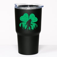 St Patricks Day Bigfoot Sasquatch Irish Clover Tumbler