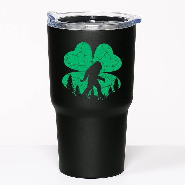 St Patricks Day Bigfoot Sasquatch Irish Clover Tumbler