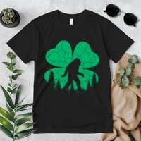St Patricks Day Bigfoot Sasquatch Irish Clover Premium T-Shirt