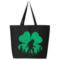 St Patricks Day Bigfoot Sasquatch Irish Clover 25L Jumbo Tote