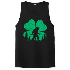 St Patricks Day Bigfoot Sasquatch Irish Clover PosiCharge Competitor Tank