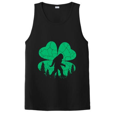 St Patricks Day Bigfoot Sasquatch Irish Clover PosiCharge Competitor Tank