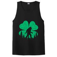 St Patricks Day Bigfoot Sasquatch Irish Clover PosiCharge Competitor Tank