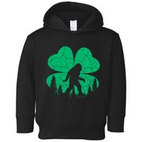 St Patricks Day Bigfoot Sasquatch Irish Clover Toddler Hoodie