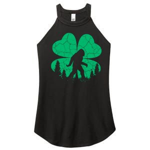 St Patricks Day Bigfoot Sasquatch Irish Clover Women's Perfect Tri Rocker Tank