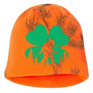 St Patricks Day Bigfoot Sasquatch Irish Clover Kati - Camo Knit Beanie