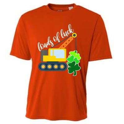 Saint Patricks Day Truck Funny Loads Of Luck Shamrock Gift Cooling Performance Crew T-Shirt