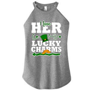 St Patricks Day Couples Love Her Lucky Funny Husband Gift Women's Perfect Tri Rocker Tank