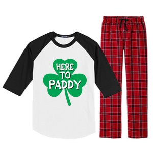 St Patricks Day Is Here Gift Raglan Sleeve Pajama Set