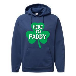 St Patricks Day Is Here Gift Performance Fleece Hoodie