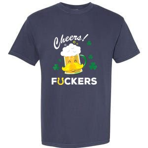 St Patricks Day Funny Cheers Fuckers Bang Beer Irish 4leaf Gift Garment-Dyed Heavyweight T-Shirt