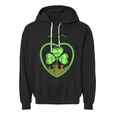 St Patricks Day Irishamerican Tradition Shamrock Gift Garment-Dyed Fleece Hoodie