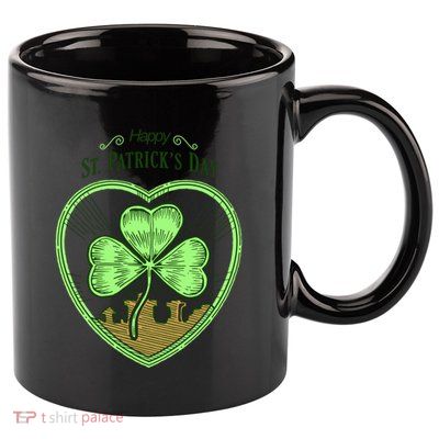 St Patricks Day Irishamerican Tradition Shamrock Gift 11oz C Handle Ceramic Mug