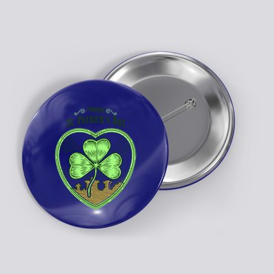 St Patricks Day Irishamerican Tradition Shamrock Gift Button