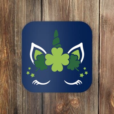 St Patrick's Day Clover Lucky Unicorn Coaster